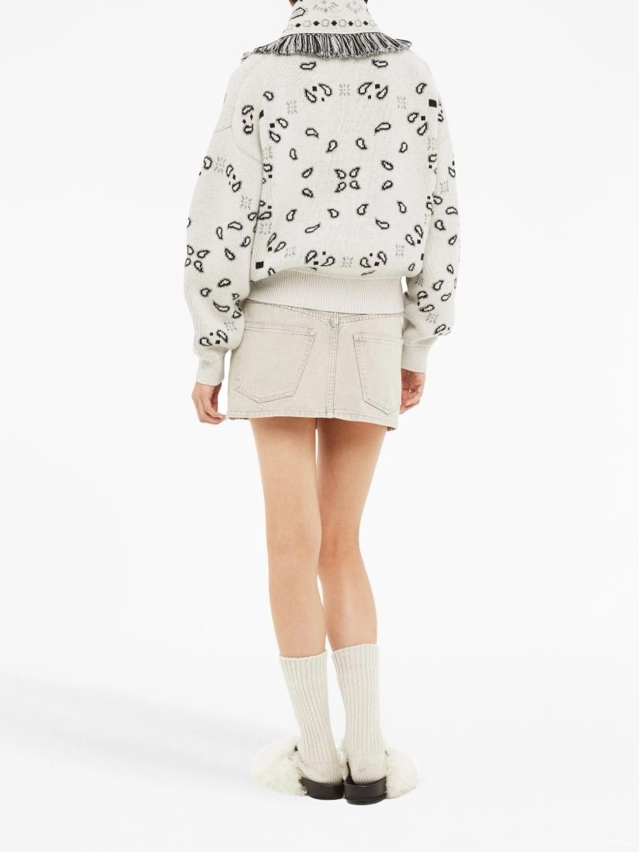 Cheap Women Alanui Bandana Jacquard cardigan cropped 0808